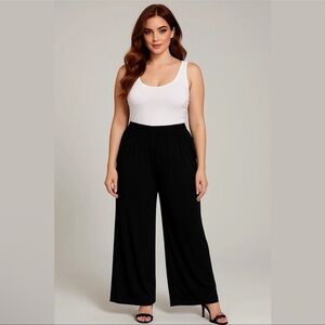 Spanx Women's Wide Leg Pull On Bod-A-Bing Full Length Slimming Pant Size Medium